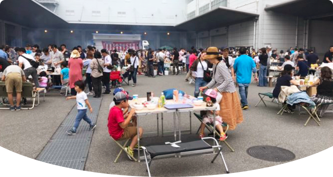 飲み会の代わりに社内の敷地・駐車場でBBQ